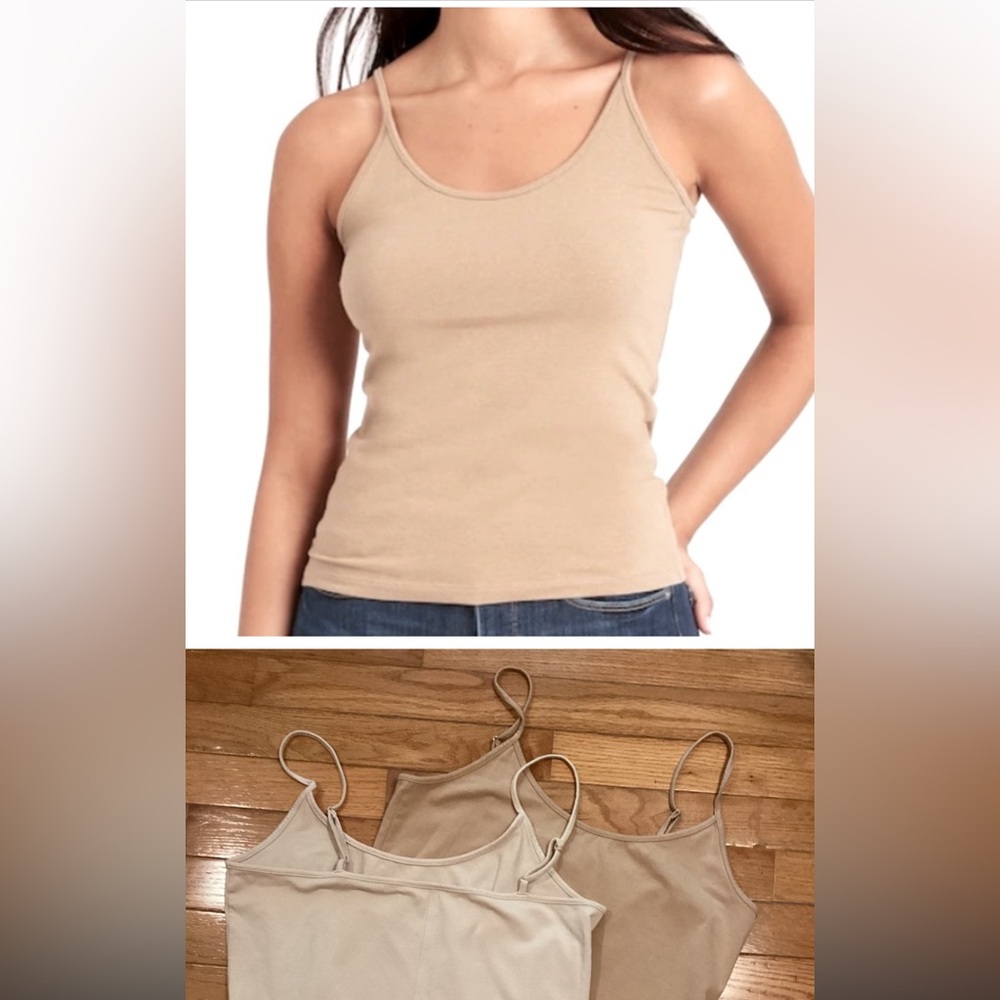 TWO BANANA REPUBLIC ESSENTIAL HUE CAMISOLES COTTON MODAL - SUPER SOFT & STRETCHY